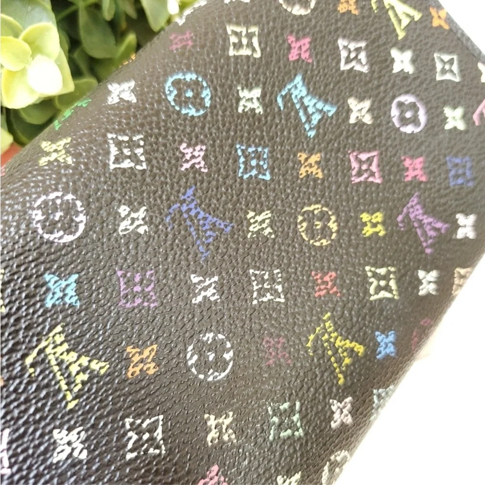 LOUIS VUITTON Monogram Multicolor Sarah Wallet Black Grenade AUTHENTIC CA1132